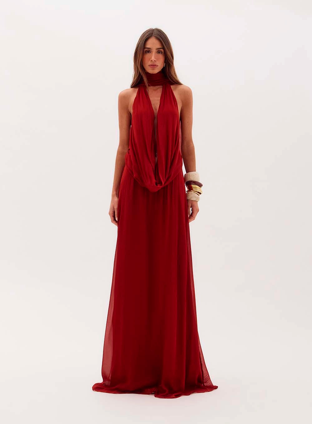 Vestido largo fluido Cristina