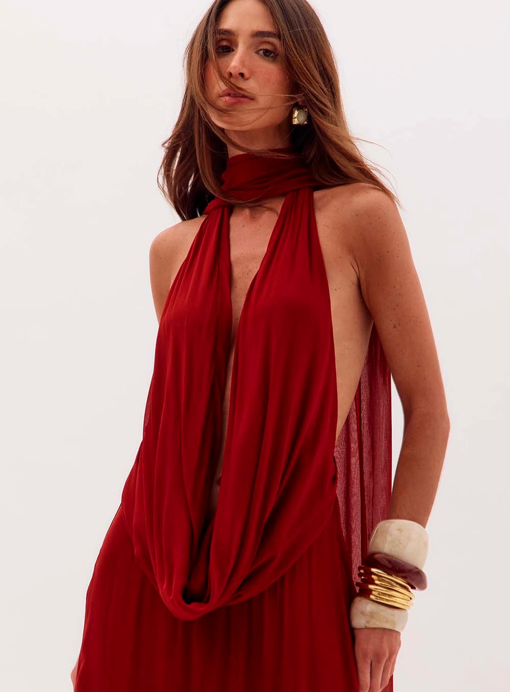 Vestido largo fluido Cristina